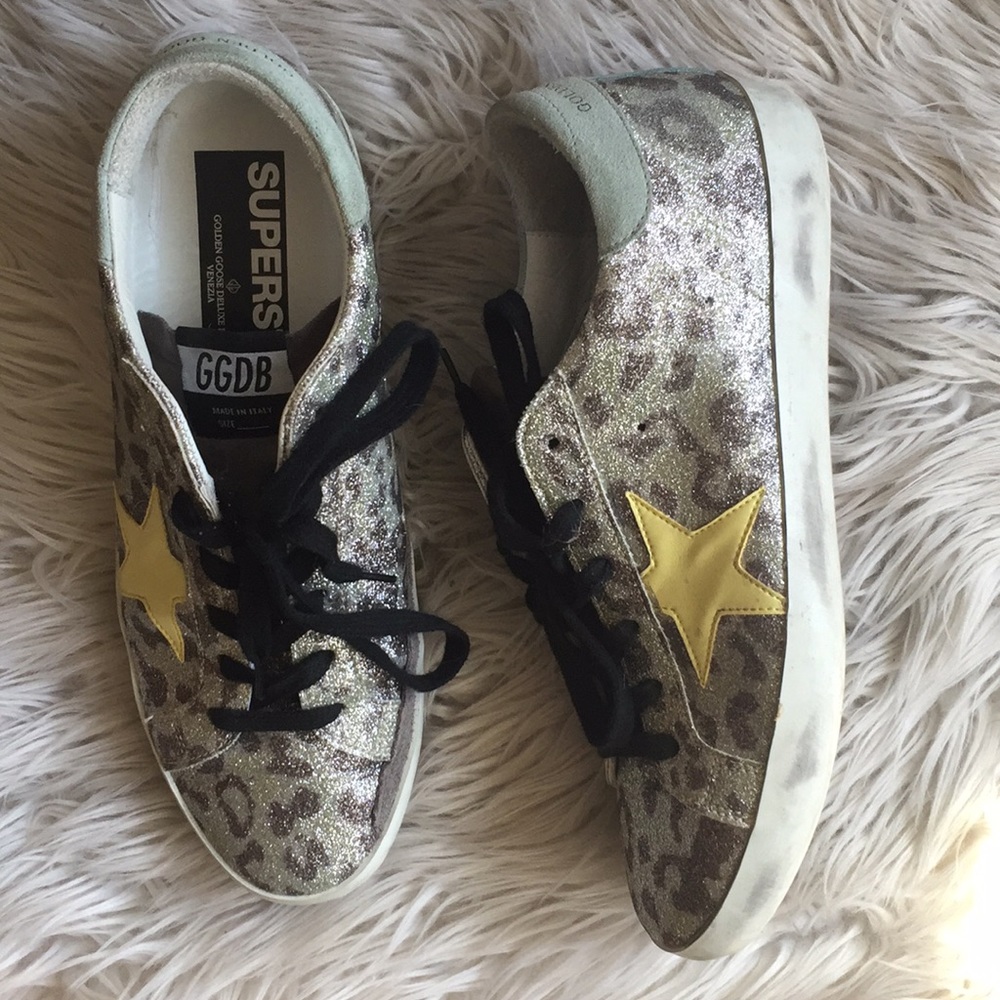 Golden Goose Sparkle Leopard Sneakers sz. 39